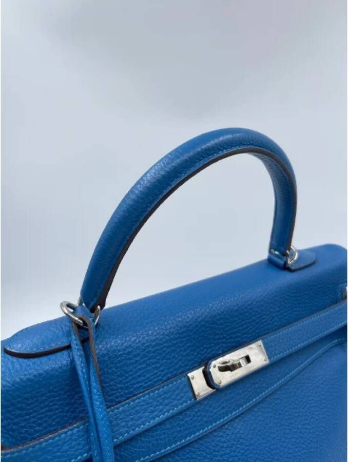 Hermès Vintage Pre-owned Leather handbags Blue Dames