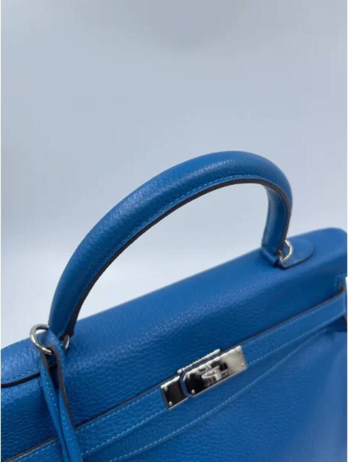 Hermès Vintage Pre-owned Leather handbags Blue Dames