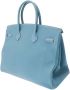 Hermès Vintage Pre-owned Leather handbags Blue Dames - Thumbnail 1