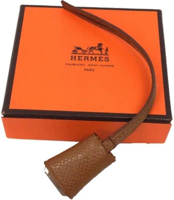 Hermès Vintage Pre-owned Leather key-holders Bruin Dames
