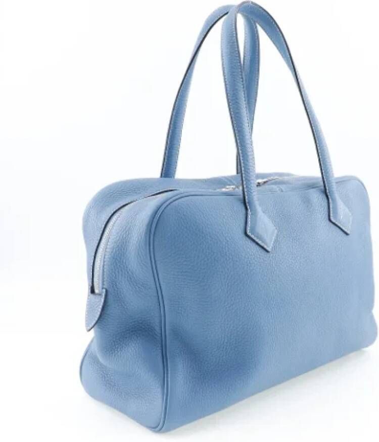 Hermès Vintage Pre-owned Leather shoulder-bags Blue Dames