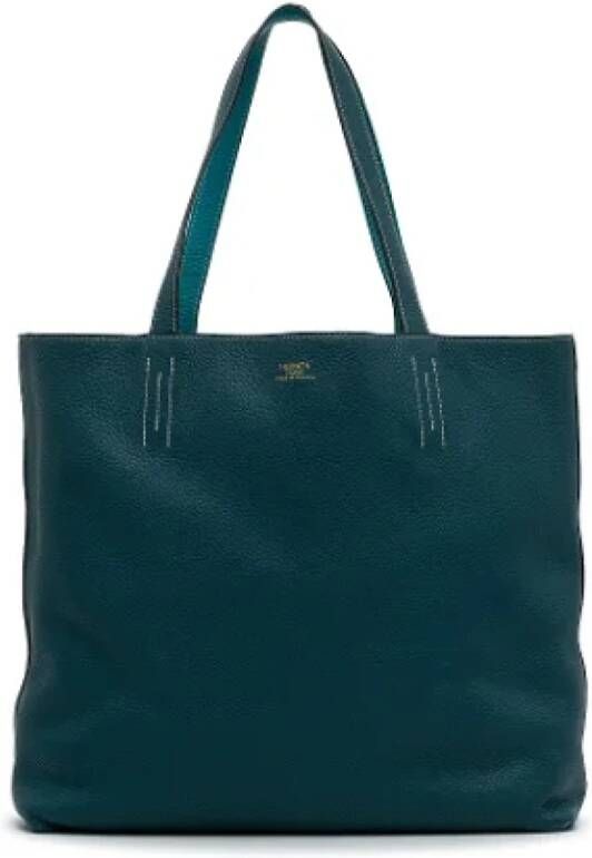 Hermès Vintage Pre-owned Leather totes Blue Dames