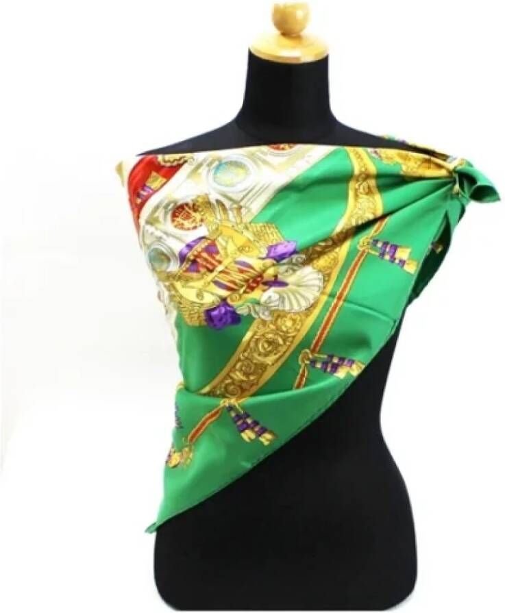 Hermès Vintage Pre-owned Silk scarves Groen Dames