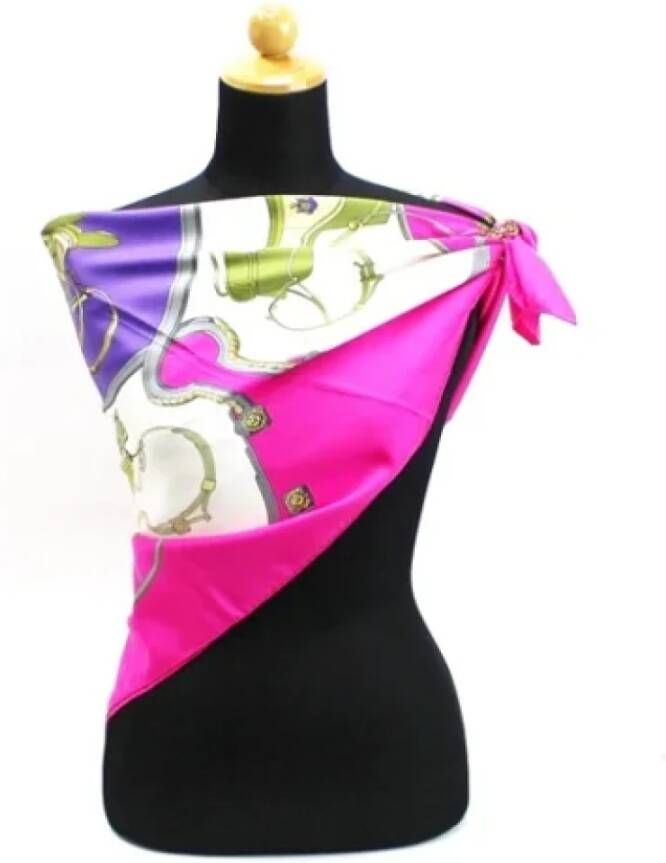 Hermès Vintage Pre-owned Silk scarves Roze Dames