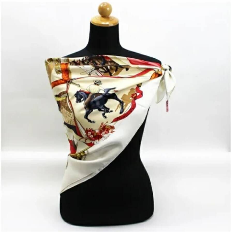 Hermès Vintage Pre-owned Silk scarves Wit Dames