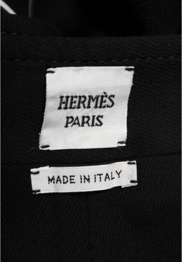 Hermès Vintage Pre-owned Wool bottoms Black Dames