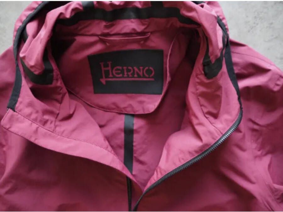 Herno Oversized Hooded Bomberjack Paars Heren