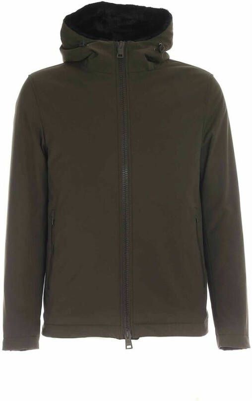 Herno Keystone Bomberjack Windbreaker Capuchon Khaki Groen Heren