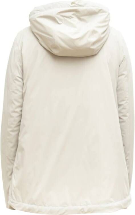 Herno Korte Hoodie Jas Blijf Stijlvol en Comfortabel Wit Dames