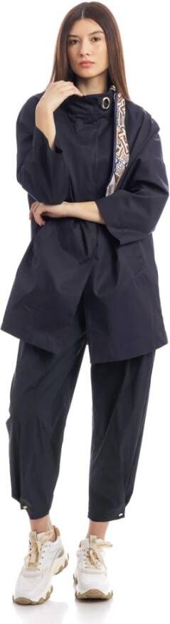 Herno Delon Overjas met Foulard Stijlvol en Comfortabel Blauw Dames
