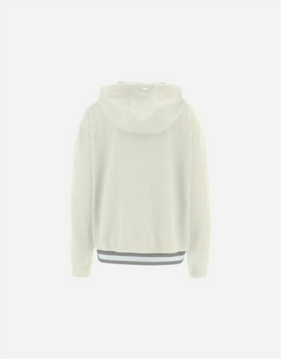Herno Oversized Bombervliegtuig in Nuage en Yoga Pi001422D Wit Dames