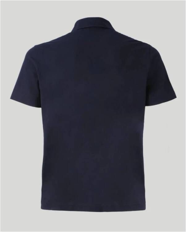 Herno Casual Crepe Polo Shirt Blauw Heren