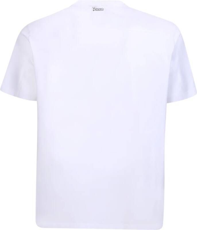 Herno Wit Crew Neck T-Shirt voor Heren Wit Heren
