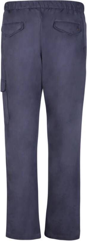 Herno Blauwe Broek met Trekkoord en Elastische Tailleband Blauw Heren