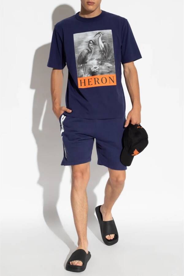 Heron Preston Bedrukt T-shirt Blauw Heren