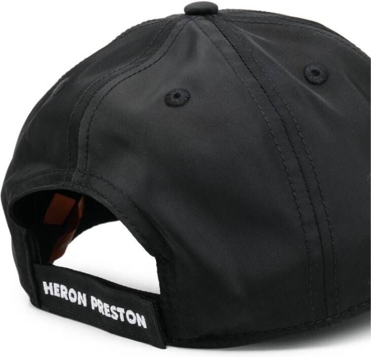 Heron Preston Logo-Print Baseball Cap Zwart Heren