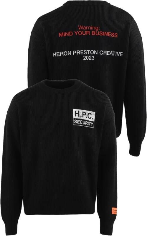 Heron Preston H.p.c Security Knit Crewneck Stijlvolle en veelzijdige toevoeging aan je garderobe Zwart Heren