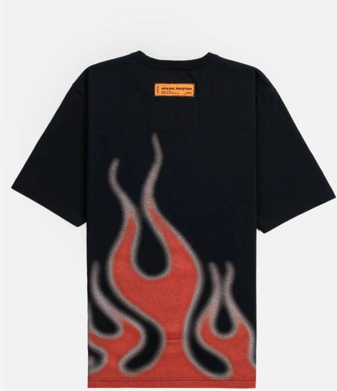 Heron Preston T-shirt met vlammenprint Zwart - Foto 2