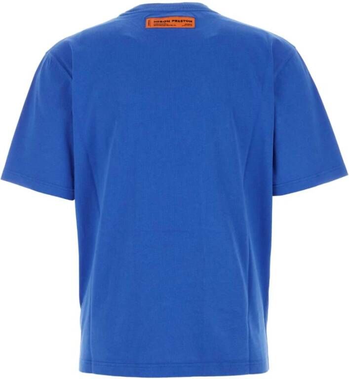 Heron Preston Stijlvolle Blauwe Katoenen T-Shirt voor Heren Blauw Heren