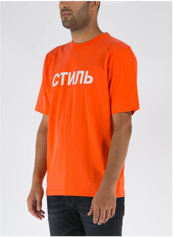 Heron Preston T-shirt met logoprint Oranje - Foto 7
