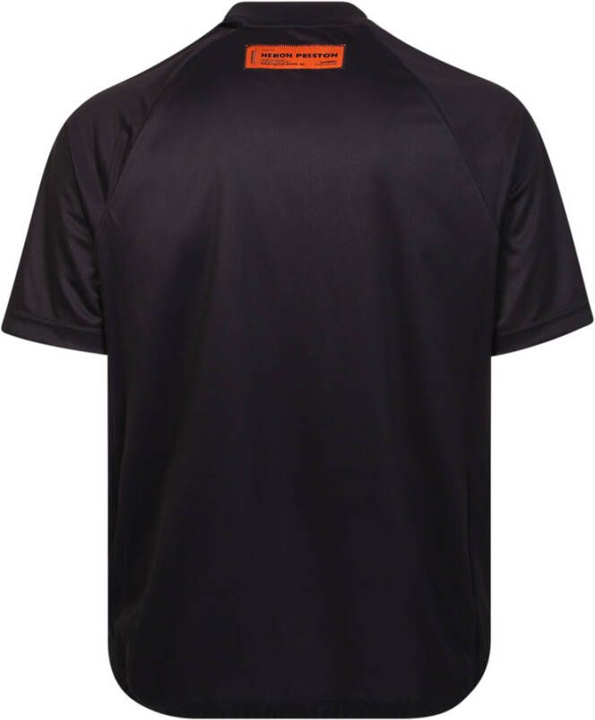 Heron Preston Trainings T-shirt Ronde Hals Korte Mouwen Logo Print Reflecterende Details Zwart Heren