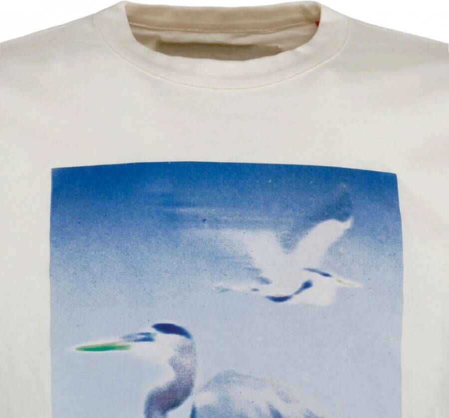 Heron Preston Wit Katoenen Grafisch Print T-Shirt White Heren