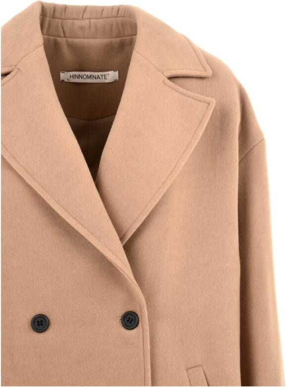 Hinnominate Beige Knoopsluiting Jassen Beige Dames