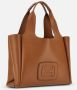 Hogan Gestructureerde leren shopper met Maxi H Brown Dames - Thumbnail 3
