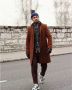 Howard London Klassieke Navy Cashmere Beanie Blauw Heren - Thumbnail 2