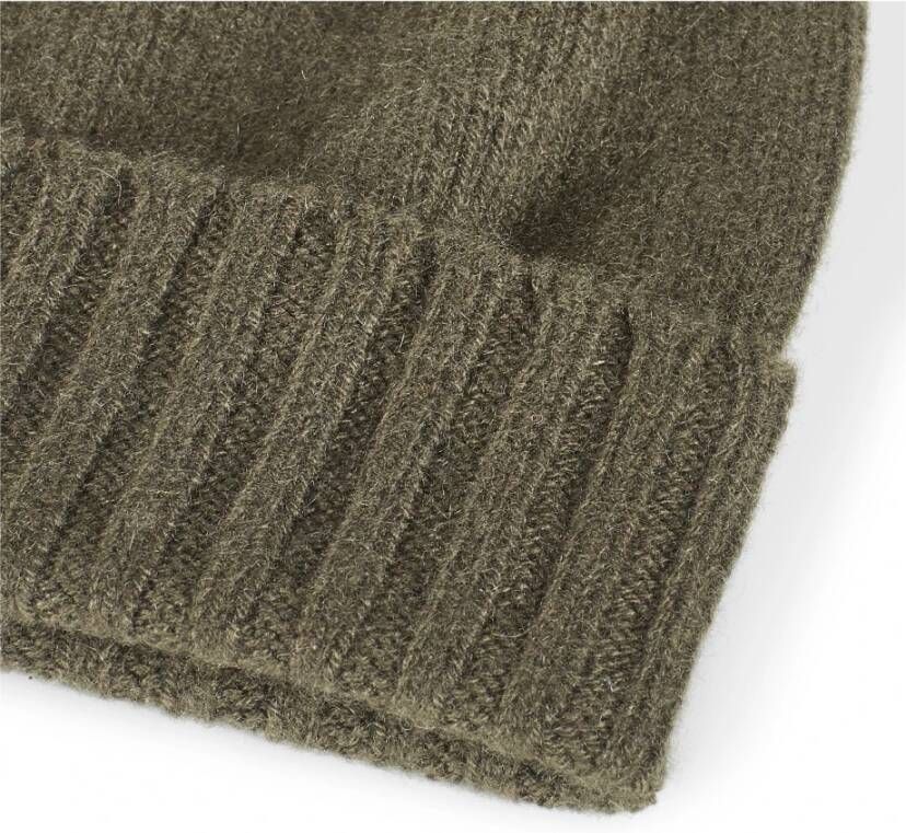 Howard London Klassieke Groene Cashmere Beanie Grijs Heren