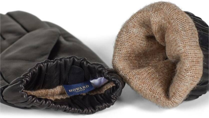 Howard London Dames Leren Handschoenen van Premium Kwaliteit Zwart Heren