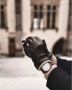 Howard London Donkerbruine Leren Handschoenen voor Heren Bruin Heren - Thumbnail 2