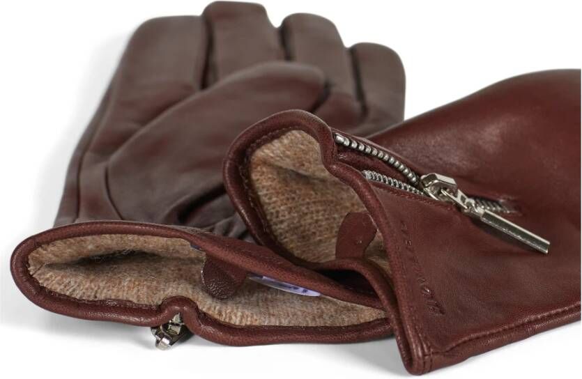 Howard London Dames Leren Handschoenen van Premium Kwaliteit Bruin Heren