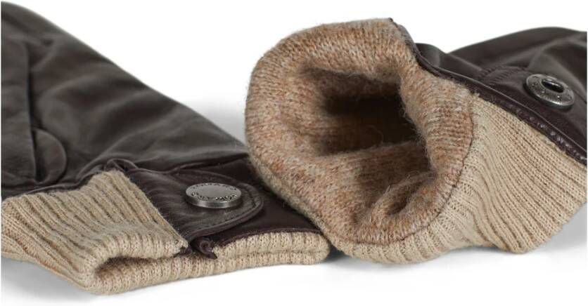 Howard London Dames Leren Handschoenen in Donkerbruin Premium Kwaliteit Bruin Heren