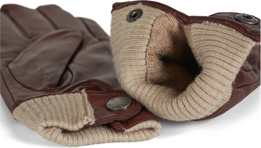 Howard London Premium Leren Handschoenen Bruin voor Dames Bruin Heren
