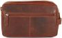 Howard London Bruin lederen heren toilettas Brown Heren - Thumbnail 2