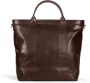 Howard London Donkerbruine Leren Tote Tas Brown Heren - Thumbnail 2