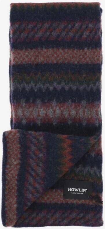 Howlin' Geometrische Wollen Sjaal Gemaakt in Schotland Red Dames
