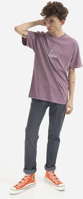 HUF T-shirts Paars Heren