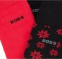 Hugo Boss 3-Pack Heren Sokken Cadeauset Rood Unisex - Thumbnail 2