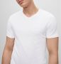 Boss Katoenen T-shirts 3-pack Regular Fit V-hals Logo Borduursel White Heren - Thumbnail 4