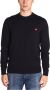 Hugo Boss Blauwe Sweaters met Geribbelde Kraag en Manchetten Blauw Heren - Thumbnail 5