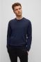 Hugo Boss Heren V-Hals Trui van Zuivere Wol in Blauw Blue Heren - Thumbnail 12