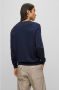 Hugo Boss Heren V-Hals Trui van Zuivere Wol in Blauw Blue Heren - Thumbnail 9