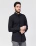 Hugo Boss business overhemd slim fit zwart effen semi-wide - Thumbnail 3