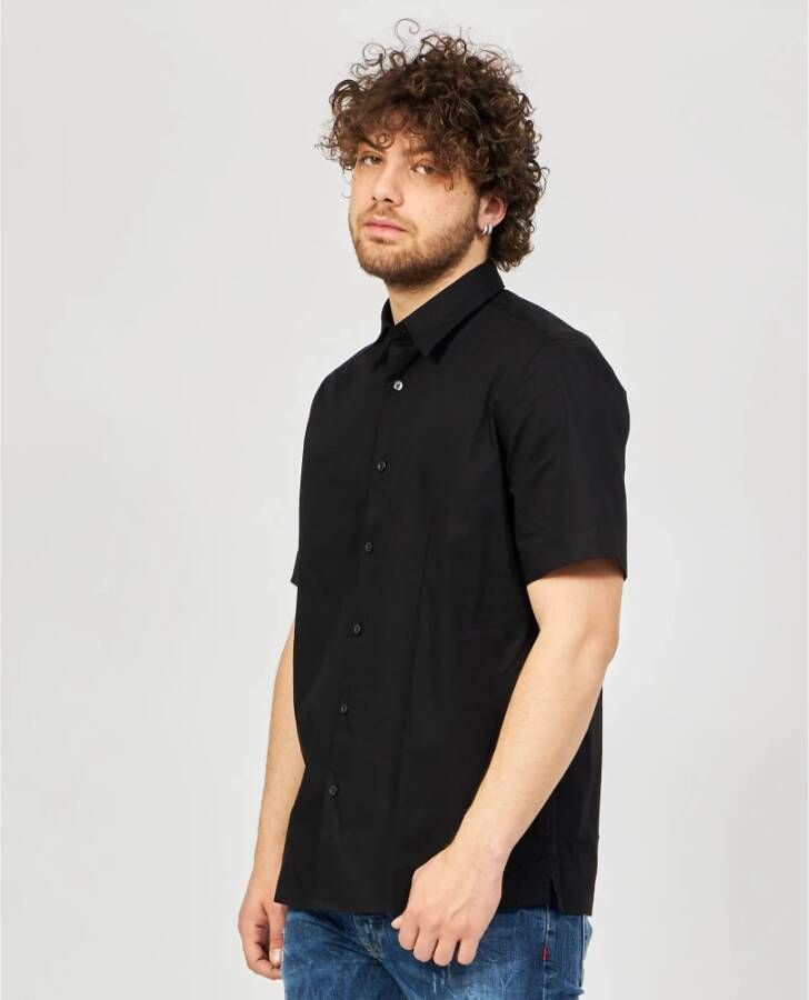 Hugo Boss Blouses & Shirts Zwart Heren