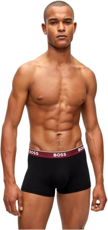 Hugo Boss Boxershorts van Stretchkatoen 3-Pack Zwart Heren