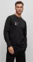 Hugo Boss Casual Sweatshirt van Katoenmix met Spiegeleffect Logo Zwart Heren - Thumbnail 2
