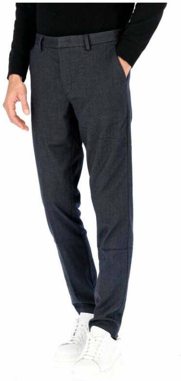 Hugo Boss Chino slim fit in twill muline elasticizzato uomo Boss Kaito1 50478576 Dark Blue Blauw Heren
