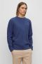 Boss Blauwe Katoenen Sweatshirt met Ronde Hals en Logo Blue Heren - Thumbnail 3